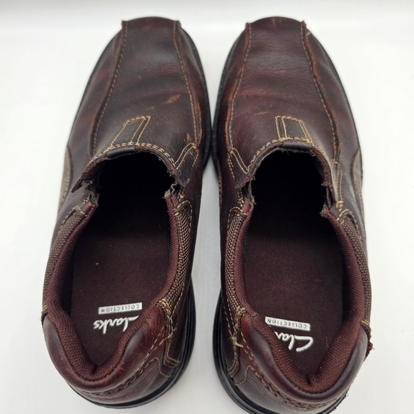 Clarks Collection Mens Leather Slip On Loafers Casual Shoes Brown Size 9.5M - Picture 5 of 10